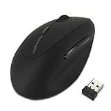Kensington Pro Fit Ergo Kabellose Maus für Linkshänder, Computermaus mit Ergonomischem Design für Linkshänder, 6-Tasten-Steuerung und USB-Anschluss, Schwarz, K79810WW