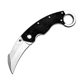 Klappmesser Klaue Taschenmesser metall klein tragbar leicht G10 karambit, Scharfe edelstahl messer, EDC messer Outdoor, Multi Jagdmesser, einhandmesser camping, multitool klauenmesser mit ring clip