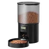 Futterautomat Katze: 4L Katzenfutter Automat mit Fütterungsprogramms Timer -10s-Ruf zum Essen - Futternapf mit Automatic Futterautomat - Trockenfutter Futterspender Automatisch für Katze und Hund