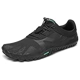 SAGUARO Barfußschuhe Herren Fitnessschuhe Damen Barfussschuhe Schnell Trocknend Traillaufschuhe Badeschuhe rutschfest Unisex Sommer Outdoor Kletterschuhe Schwarz 38