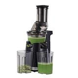 Slow Juicer Gemüse Entsafter Fruchtsaftpresse, 250W 58RPM Saftpresse mit 2* Tassen, 800ml Elektrischer Entsafter für Ganze Früchte und Gemüse, Dunkelblau