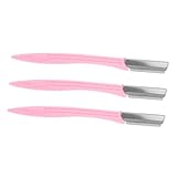 Homoyoyo 3 Stück Teiliges Augenbrauenrasierer aus Präziser und Leichter Augenbrauen Trimmer mit Rutschfestem Griff Kompakt für Damen und Mädchen für Make Up und Reisen Zufällige Farbe