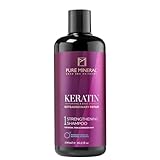 Pure Mineral - Keratin-Shampoo für glatte und glänzende Haare - Reparierend, nährend, Anti-Frizz - Ohne Sulfate, Parabene, Petrolate - 500ml