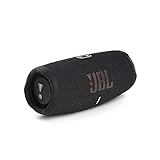 JBL Charge 5 Bluetooth-Lautsprecher in Schwarz – Wasserfeste, portable Boombox mit integrierter Powerbank – Eine Akku-Ladung für bis zu 20 Stunden kabellosen Musikgenuss