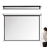 xinzyxx Projektorleinwand Beamerleinwand 4:3/16:9 Projektor-Screen Leinwand, HD 4K Weißer Projektor Bildschirmunterstützung 160 Grad Betrachtungswinkel, Premium Knitterfreier Leinwand(4:3 60')