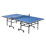 VEVOR Ping-Pong-Tisch, Tischtennistisch, professionelles Tischtennisspiel, Indoor, tragbare MDF-Tischtennisplatte, Faltbarer Ping-Pong-Tisch mit feststellbaren Rädern, 2740 x 1525 x 760 mm Tisch