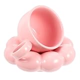 VINTORKY 1 Satz Kaffeebecher Aus Keramik Porzellan Trinken Groß Isolierte Kaffeetasse Wasserbecher Kaffeetassen Latte-becher Steingut Opa-becher Cappuccino -becher Exquisite Milchtasse Rosa