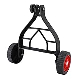 Asixxsix Rasentrimmer-Radaufsatz, 13,8 X 13,4 X 4,7 Zoll Rasenmäher-Hilfsrad, Hinterherschiebbarer Unkrauttrimmer mit Verstellbaren Stützrädern, für Unkrautvernichter-Grasschneider