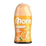 MORE Zerup, Capri Orange, 65 ml, für bis zu 8 l Fertiggetränk, zuckerfreier Sirup mit echten Fruchtextrakten, vegan, zero Kalorien - made in Germany