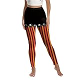 Damen Halloween Leggings Lustig Elastisch Hose Hoher Bund Allover-Print Sporthose Ausgefallen Festlich Hühner-Motiv Elastischer Stoff Partyhose für Mottoparty