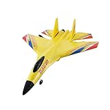 LOVIVER 2-RC-Flugzeug im Freien fliegendes Spielzeug Ferngesteuertes Flugzeug RC-Starrflügelflugzeug für Anfänger Jungen im Alter von, GELB