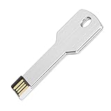 Key Shape USB-Flash-Laufwerk, USB-Speicher-Disc für Computerautos, EIN Schönes Geschenk für Ihre Familie und Freunde, Silber (64GB)