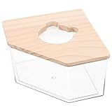 GRIRIW Badezimmer für Hamster Hamstersand Hamster-Badewannen Sand für Hamsterbad Wurf Hamsterstaubbad Container klarer Hamster-Sandbadbehälter Sandbad für Hamster Hamsterbedarf Acryl