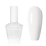 15ML Nagellack Weiß, Einheitlicher Nagellack mit cremigem Finish, Glossy Schnelltrocknender Einfarbiger Langanhaltend ungiftiger Nail Polish für Nail Art Maniküre zu Haus(Weiß)