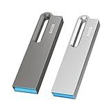 JOIOT 2 Stück USB Sticks 64GB 3.0 Stick Flash Drive 64GB USB Speicherstick High Speed Wasserdichtes Memory für IOS Android Linux Pad Laptop Silber/Schwarz