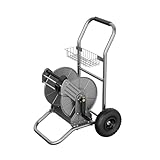 Giraffe Tools Gartenschlauchtrommel mit 2 Rädern, robuster Metall-Wasserschlauchtrommel, 61 m von 1/2 oder 45,7 m von 5/8 Kapazität, mobiler Schlauchwagen für den Außenbereich