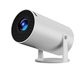 Mini Beamer 4K Android 11, Smart Projektor 5G WiFi 6 BT 5.0, 200ANSI 8000L, Full HD 1080P, Auto Keystone Korrektur, Tragbarer Projektor für Heimkino (Weiß)