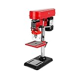 EBERTH Tischbohrmaschine 350 Watt, 50mm Spindelhub, 5 Geschwindigkeiten max. 2650U/Min, Standbohrmaschine mit Bohrfutter Ø1,5-13mm, Ständerbohrmaschine, Säulenbohrmaschine Bohrtisch neigbar schwenkbar