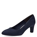 Tamaris Damen Pumps Textil Vegan Blockabsatz; NAVY/blau; 38 EU