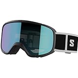 Salomon Lumi Kinder-Brille Ski Snowboarden, Kinderfreundliche Passform und Komfort, Reduzierung von Augenermüdung und Blendung sowie Haltbarkeit, Schwarz, Einheitsgröße