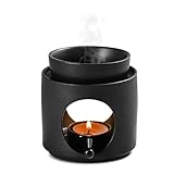 Keramische duftlampe teelicht räucherstövchen für ätherische Öle mit Teelichthalter, Aromalampe, Öl- und Wachsdiffusor,duftöl Lampe,H11cm * B 10cm Abnehmbare Schale,Ostern