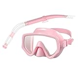 Baoqifong Tauch- & Schnorchelzubehör | Schnorchel Set Mit Trockenoberfläche,Maske Mit Silikone Dichtung Panorama-Weitsicht Ausrüstung Für Wassersport Strandausflüge Unterwasseraktivitäten