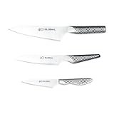 Global Knives 3-teiliges Messer-Set, 40-jähriges Jubiläum, limitierte Auflage, hochwertige japanische Stahlklingen