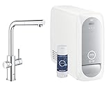 GROHE Blue Home, Küchenarmatur mit Sprudel-, Kühl- & Filterfunktion (Wasserhahn für gefiltertes, kühles und sprudelndes Trinkwasser, herausziehbarer Auslauf, ohne CO2 Flasche) chrom, 31927001