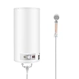 Elektrospeicher Warmwasserspeicher 220V, Elektroboiler Durchlauferhitzer mit LED-Bildschirm, Temperaturregelbereich 25-75℃, 2000W Warmwasserboiler für Küche Garten Bad (Weiß, 50 L)
