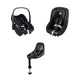 Maxi-Cosi FamilyFix S i-Size ISOFIX-Basis, Pebble S i-Size Babyschale, Pearl S i-Size Auto Kindersitz Bundle – Click & Go Installation, 0–4 Jahre, 0–18 kg, 40‑105 cm, Tonal Graphite