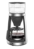 DMS® Filterkaffeemaschine Kaffeemaschine Kaffee Filterkaffee mit Glaskanne – 12 Tassen, Aromafunktion & Ein-Knopf-Bedienung – moderne Kaffeemaschine Edelstahl-Design CM-900