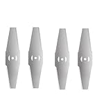 4 Stück Metallklinge, verwendet für Akku-Rasentrimmer (kabelloser Rasentrimmer 24 V sollte separat erworben werden), Motorsense, Metallklinge, scharf und verschleißfest