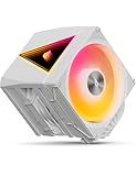 upHere UE2 Elite TC8C CPU Kühler ARGB 120mm,Dual-Tower mit 8 Heatpipes,TDP 280W,Prozessorlüfter für AM5/AM4/AM3 Intel 1851/1700/115x/1200,Leiser PC Kühler