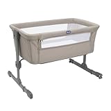 Chicco Next2Me Essential Neugeborenen Beistellbett, Nachhaltig, Kompatibel mit verschiedenen Betten, Höhenverstellbar, Neigbar, Gute Luftzirkulation, Matratze und Tasche enthalten, 0-6 Monate