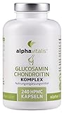 Glucosamin Chondroitin hochdosiert 240 Stück - Nährstoffkomplex mit Glucosamin Chondroitin MSM Hyaluronsäure Vitaminen und Mineralien - Gelenkkapseln ohne Magnesiumstearat - Glucosamin vegan