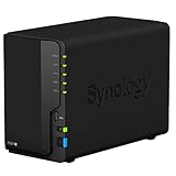 Synology DS220+ 16TB 4 Bay Desktop NAS System, installiert mit 2 x 8TB Seagate IronWolf Festplatten