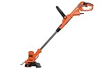 BLACK+DECKER Elektro-Rasentrimmer/Rasenkantenschneider (450W, 25 cm Schnittbreite, E-Drive, AFS automatische Fadenverlängerung, werkzeuglos umstellen von Trimmen auf Kantenschneiden) BESTA525-QS