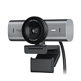 Logitech MX Brio Ultra HD 4K Collaboration and Streaming Webcam, 1080p at 60 FPS, Dual Noise Reducing Mics, Show Mode, USB-C, Webcam Cover, Works with Microsoft Teams, Zoom, Google Meet, Graphit