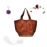 POIOZXD Übergroße Wochenend-Handtaschen für Damen, weiches Leder, Reisetasche für Damen, Wochenend-Reisetasche, große Kapazität, Tragetasche, Übernachtungs-Tragetasche (braun)