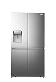 Hisense RQ760N4SASE - Amerikanischer Kühlschrank, kein Frost, französische Schubladentür, Total No Frost, Nettokapazität 584 l, 1,78 m, leise
