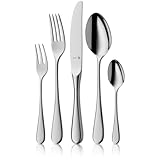 WMF Kent Plus Edelstahl Besteck Set 6 Personen, Essbesteck Set 30 teilig, Hohlheftmesser, Cromargan protect poliert, kratzbeständig, spülmaschinenfest