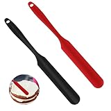 2pcs Silikon Spatel，Mabor Teigschaber Klein Zuckergussschaber Glasschaber Lebensmittelechtes Silikon Kuchen Backen Küchen Antihaftbeschichtetem Silikonspatel Glasbehälter Mixer Rühren und Mischen