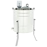 LYSON 4-Waben Honigschleuder Diagonalschleuder Ø600 mit elektrischem Antrieb Honeyextractor Tangentialschleuder für 4 Rähmchen Universal Edelstahl Imkerei Bienenzüchter Zubehör MINIMA LINE