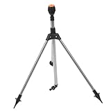UPKOCH Automatischer Rotierender Rasensprenger mit Stabilem Teleskop Stativ Gleichmäßige Bewässerung für Garten und Langlebiger Gartensprinkler für Große Flächen und Wasserspaß
