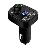 Adapter Auto, FM Transmitter, Blueto-oth Adapter 2 USB Autoladegerät LED Display Auto Ladegerät, Zigarettenanzünder Mit Freisprechen, Für Autos, SUVs, Wohnmobile