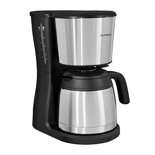 Gutfels Filterkaffemaschine COFFEE 2030 | 1,25 Liter Volumen für max. 12 Tassen | 980 Watt | Thermoskanne | Wasserstandsanzeige | herausnehmbarer Filtereinsatz | Tropfstopp-Funktion | 1x4 Filtergröße