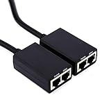 Rankomu Sender Cables HDMI über RJ45 CAT5e CAT6 LAN Ethernet Balun Extender, 30 m, Repeater für bis zu 1080P, Signalnetzwerkkabel, Sender und Empfängerkabel