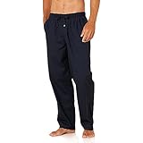 Amazon Essentials Herren Gewebte Pyjamahose, Gerade Geschnitten, Marineblau, XL