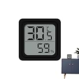 Temperatur- und Luftfeuchtigkeitsmonitor - Digitales Display | Einfach Ablesbar Tragbarer Sensor für Bad Wohnzimmer Garten Haus Kinderzimmer Garage Terrasse