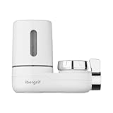 Ibergrif M91007 Wasserhahn filter für Trinkwasser, kalkfilter wasserhahn, Kann Entfernt ​Blei, Chlor, Sand, chwermetalle und Andere Schadstoffe (Einschließlich 1 Filter)